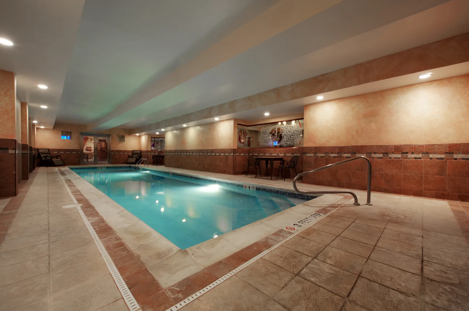 The pool room.